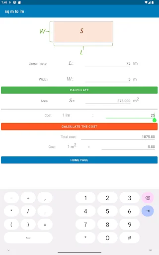 Download Linear Meter – m2 – Konversi Satuan Cepat & Gratis - Screenshot 12