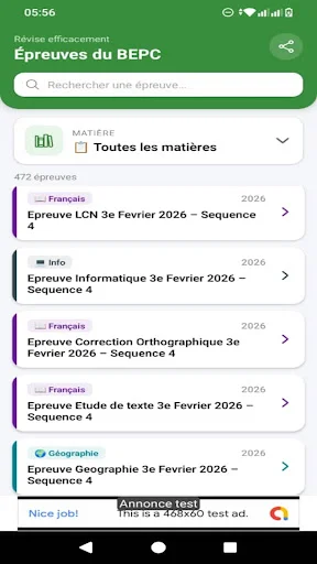 Download Epreuves du BEPC Terbaru – Soal Ujian Gratis - Screenshot 4