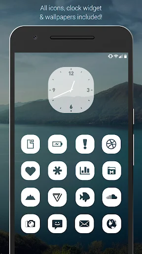 Download Pasty – White Icon Pack Terbaru – Ikon Minimalis Gratis - Screenshot 1